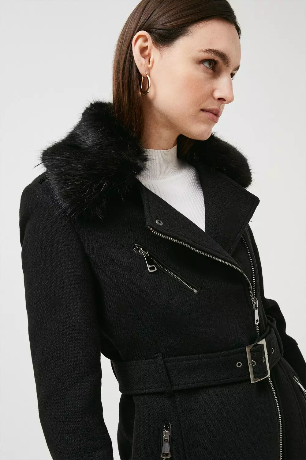 Wool clearance biker jacket