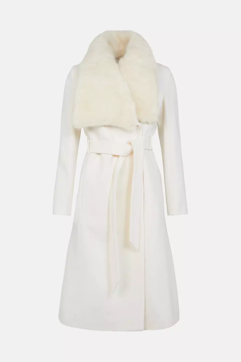 Karen millen hotsell fur collar coat