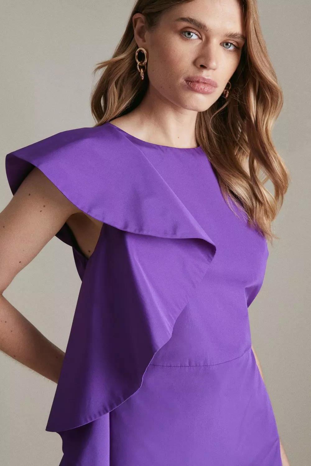 Karen millen 2025 ruffle detail dress