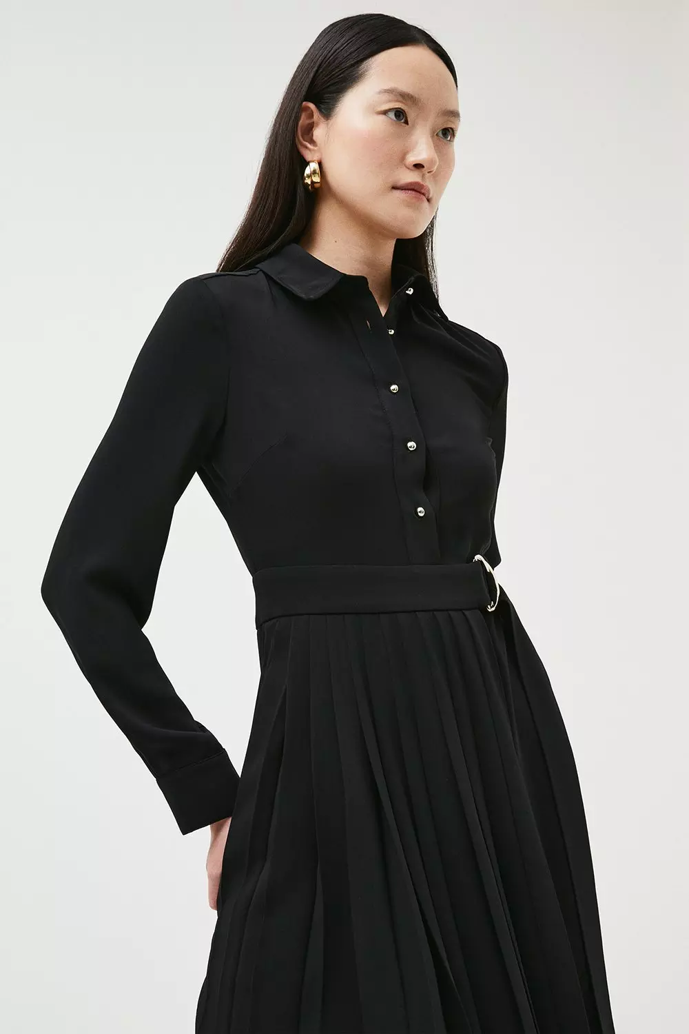 Karen millen black 2025 long sleeve dress