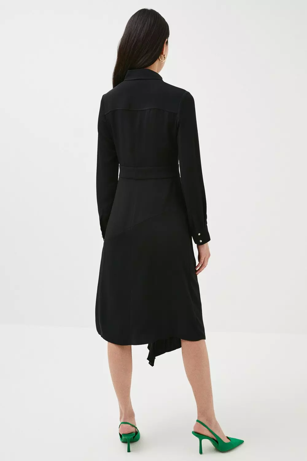 Soft Tailored Midi Long Sleeve Shirt Dress Karen Millen