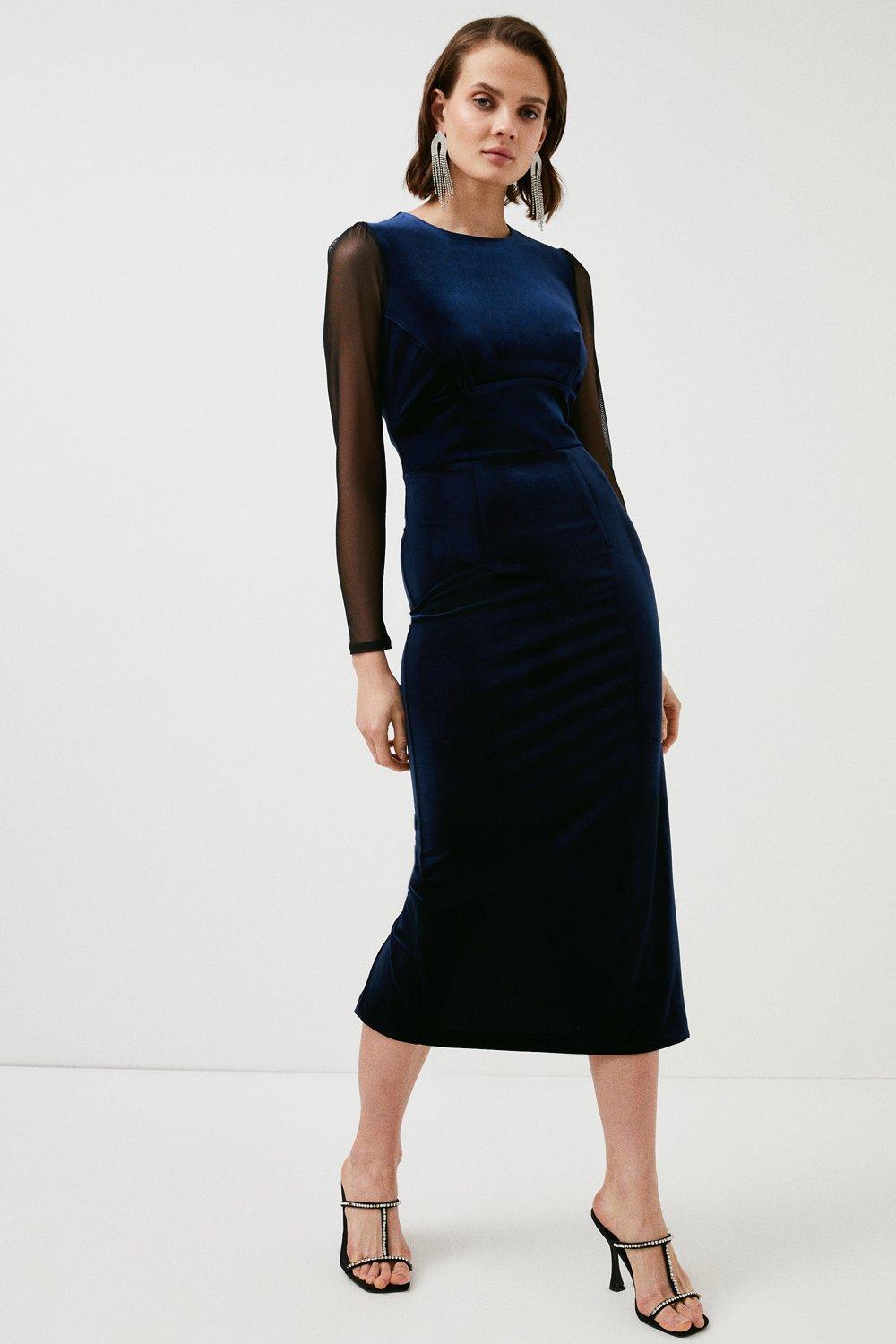 Karen millen hot sale velvet tuxedo dress