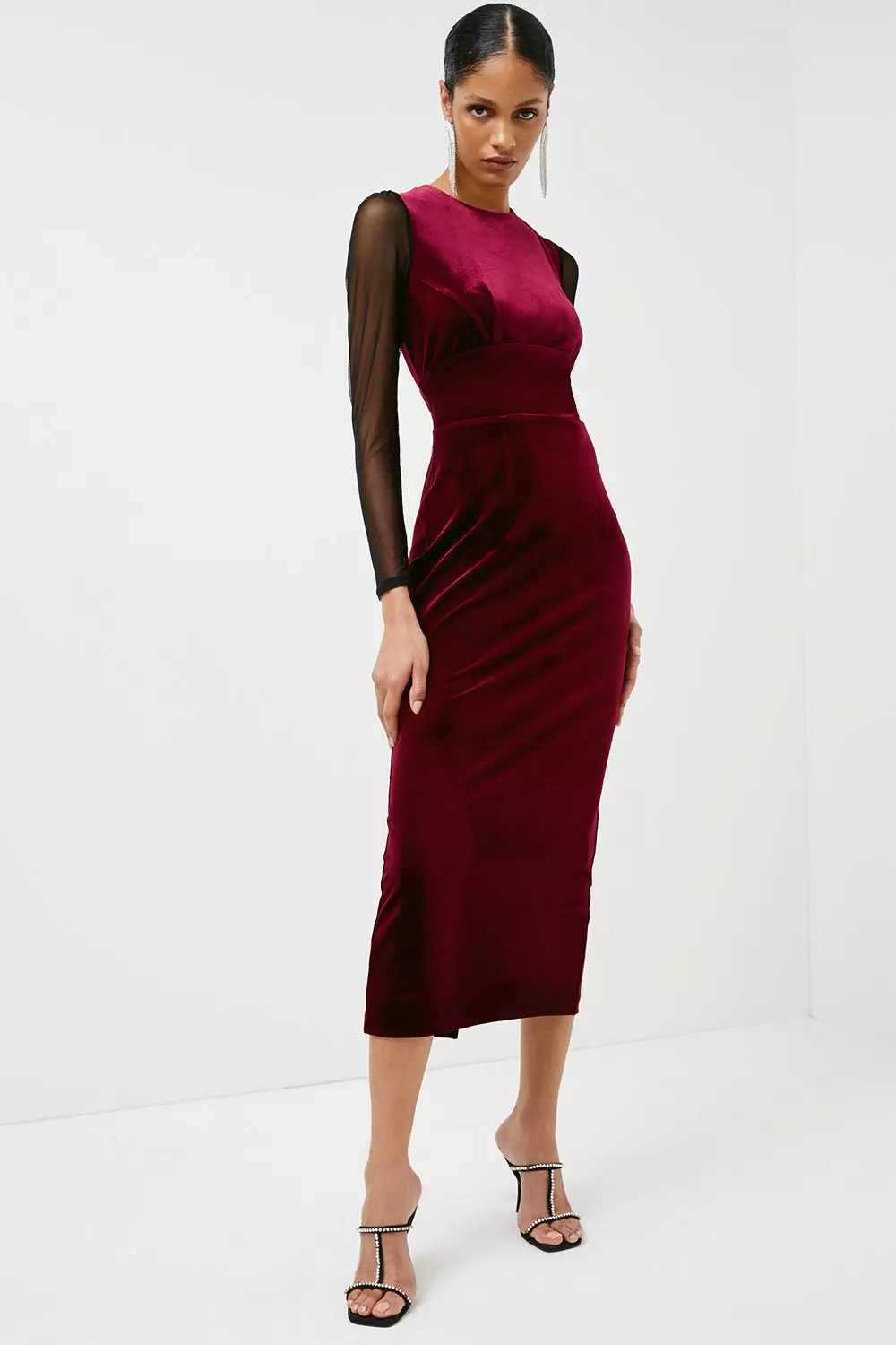 Karen millen mesh outlet sleeve bodycon dress