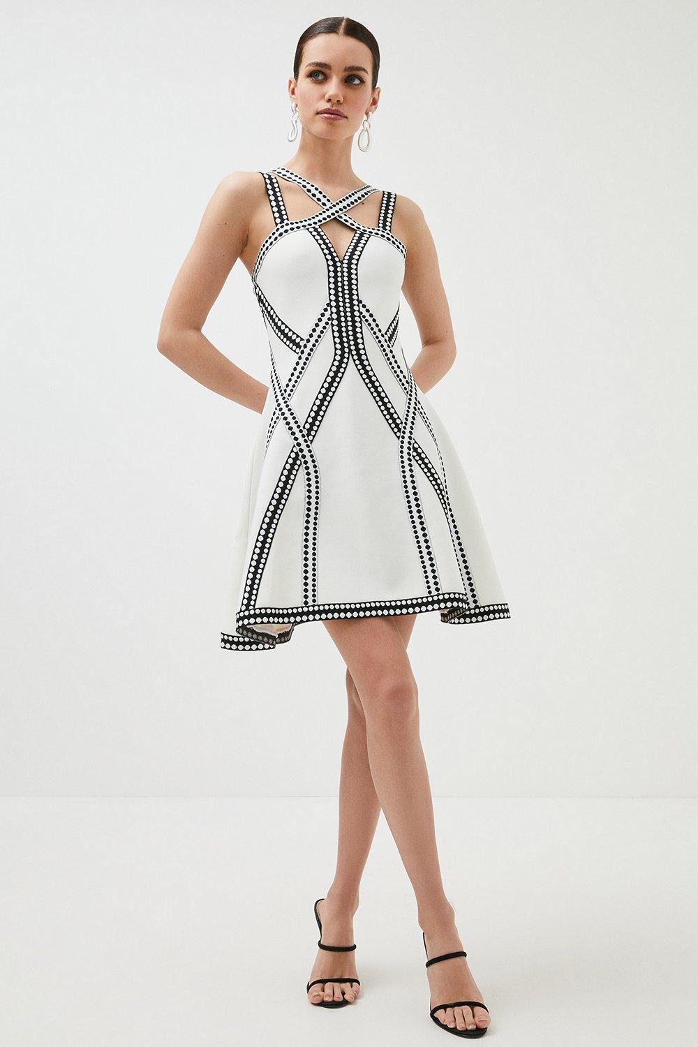 Karen millen jacquard store dress