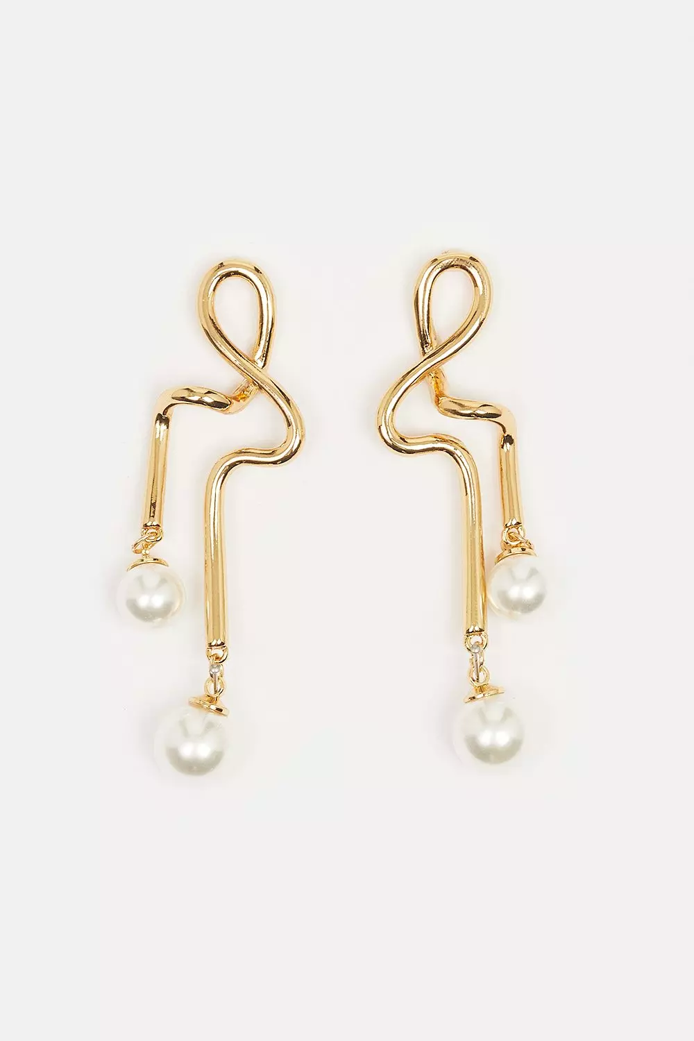 Gold Drop Ear Cuff Earrings | Karen Millen