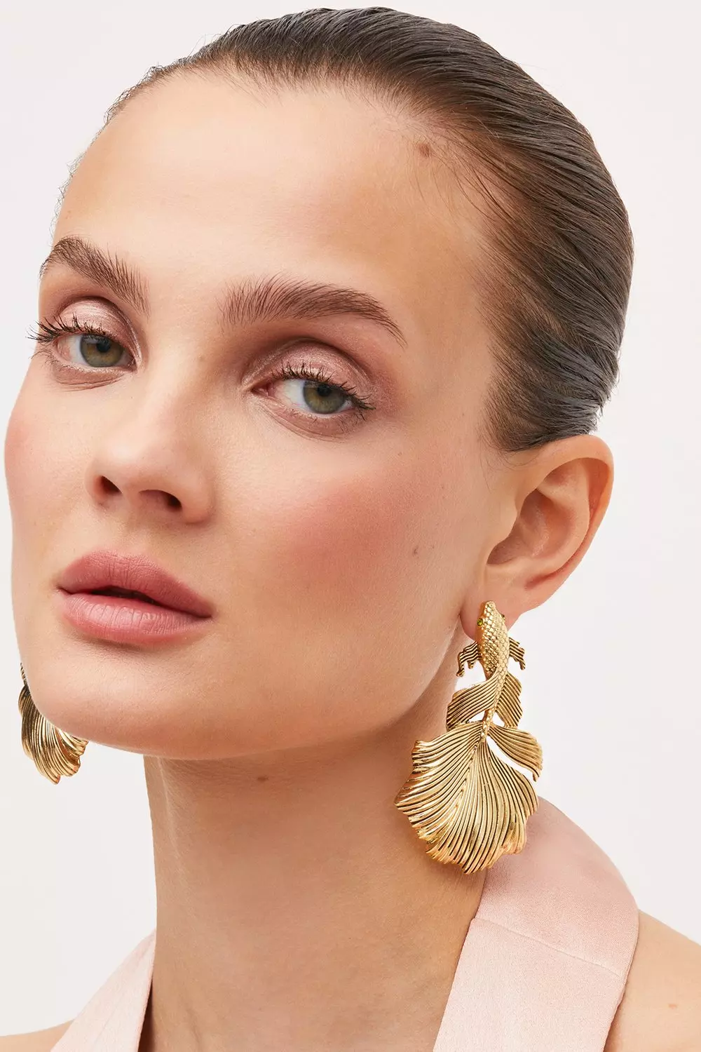 Gold plated sale statement earrings