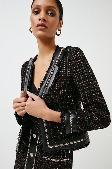 Womens Tweed Blazers & Tweed Coats | Karen Millen