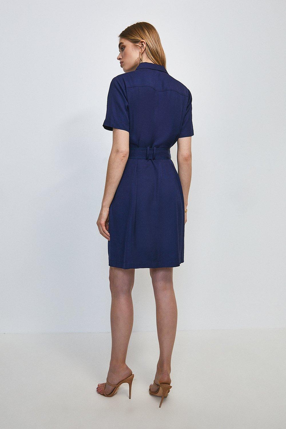 karen millen blue utility dress