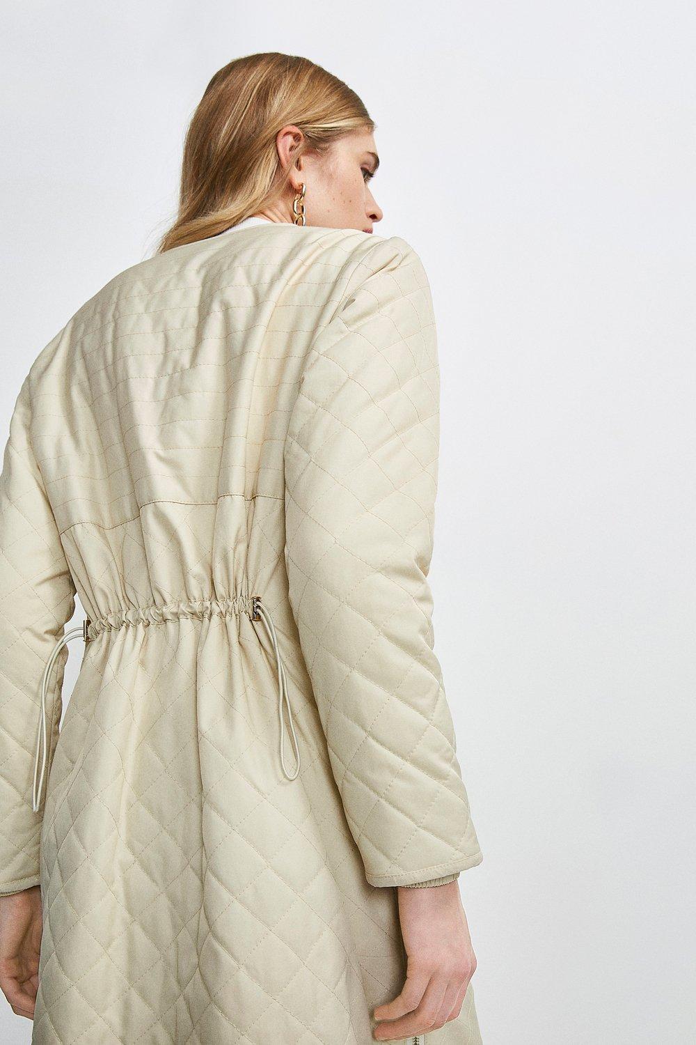 quilted cream coat