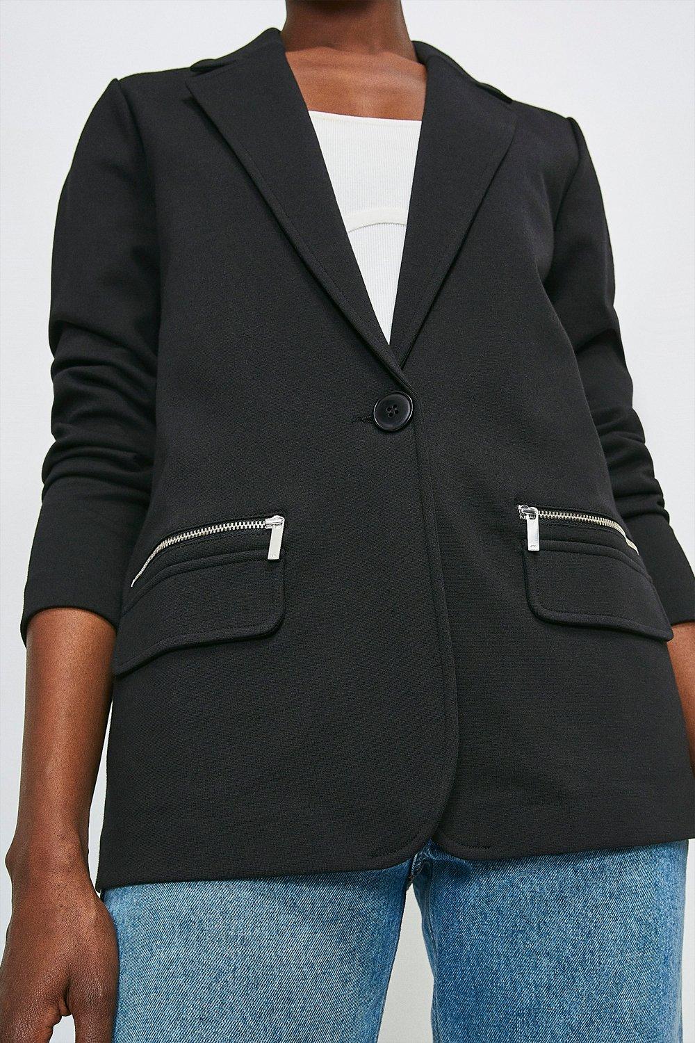 relaxed jersey blazer