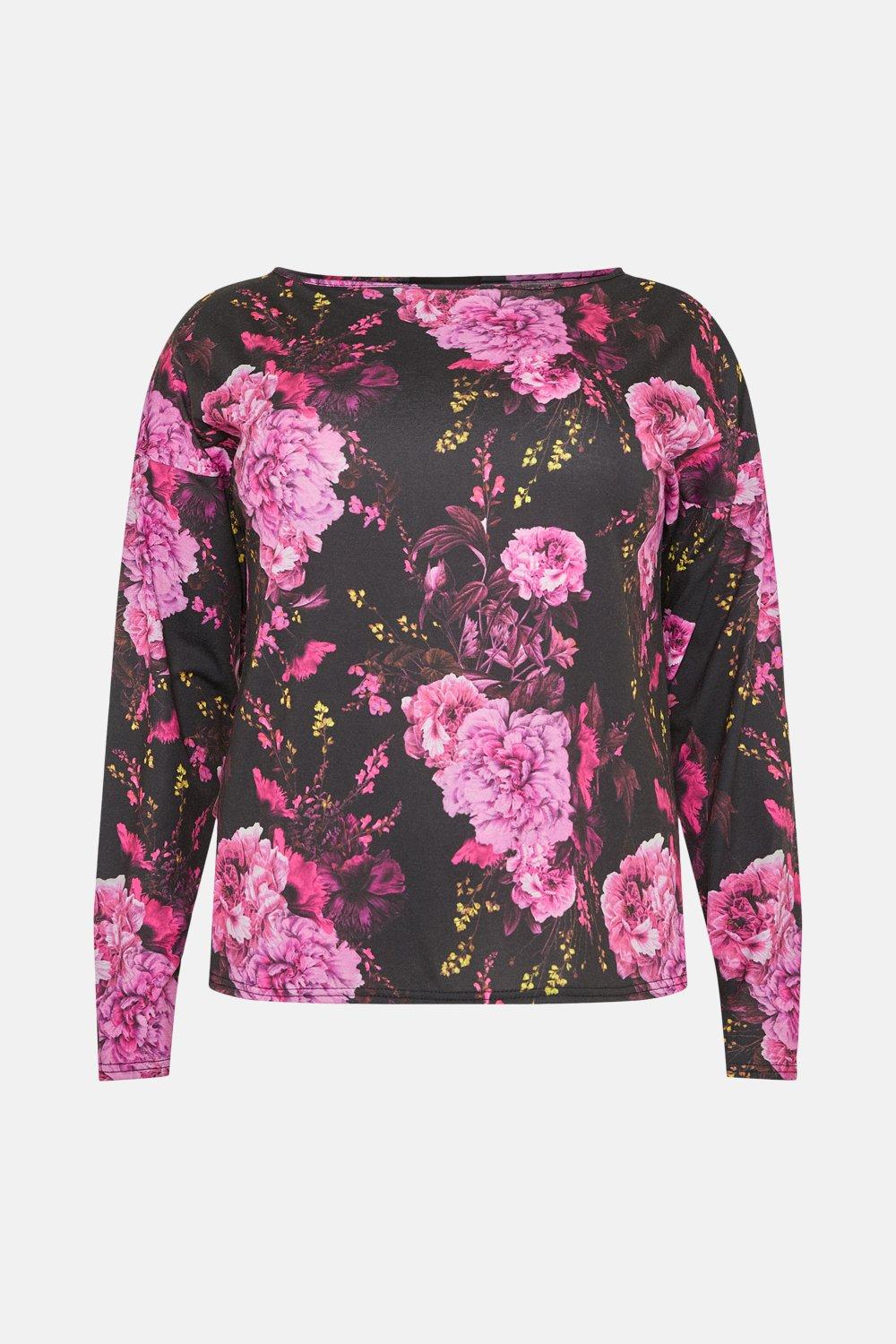 floral batwing top