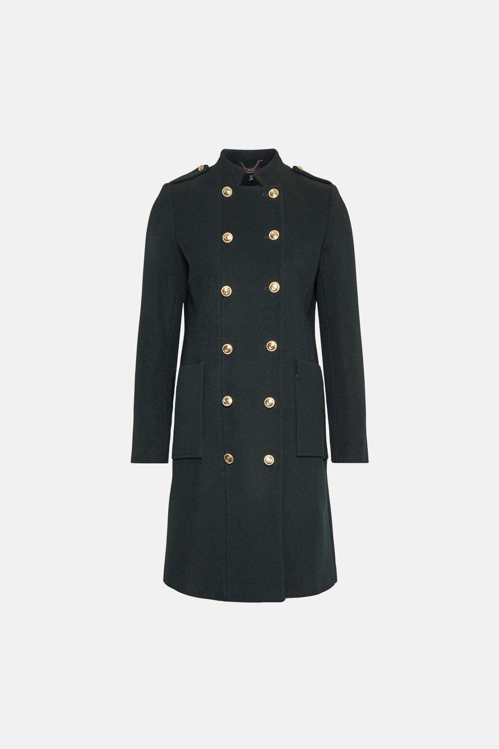 single breasted military coat