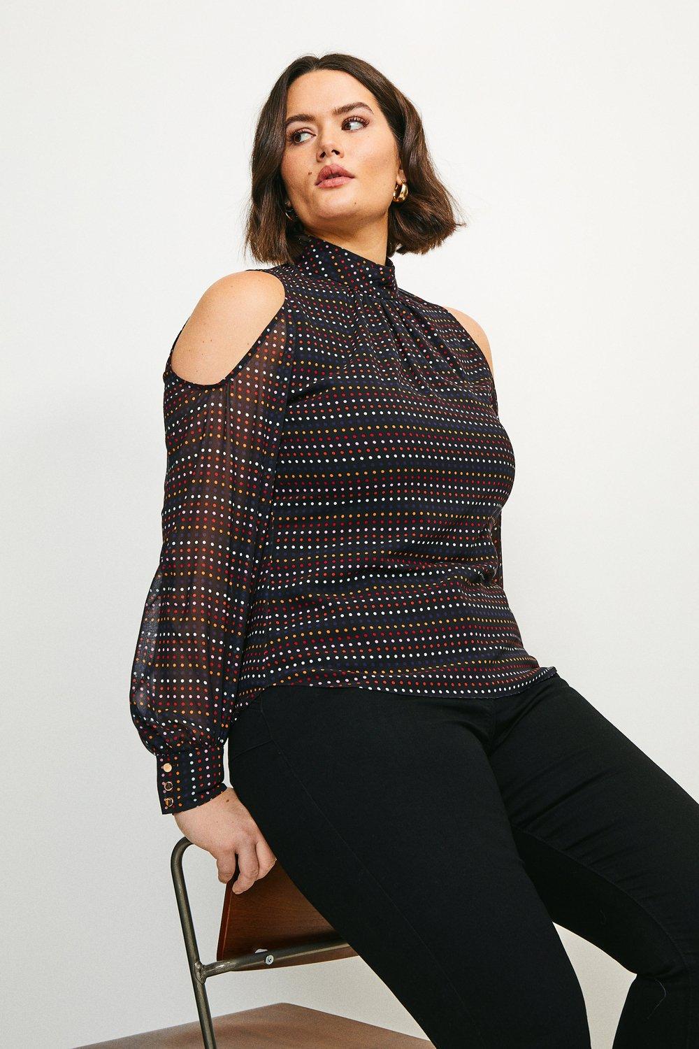 karen millen cold shoulder top
