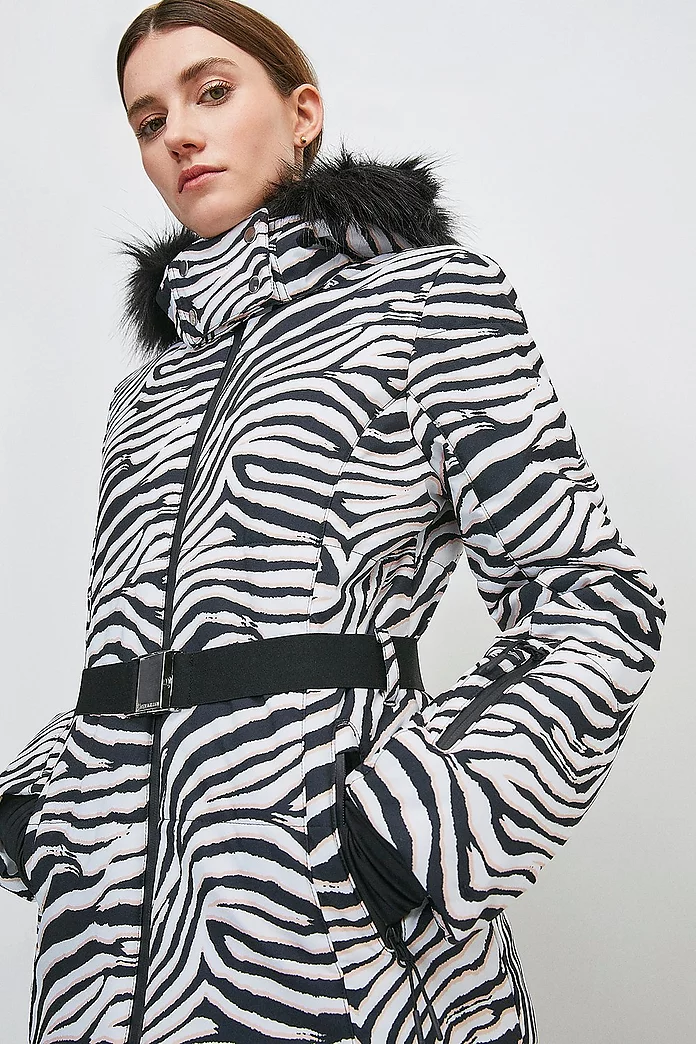 Zebra Print Ski Jacket