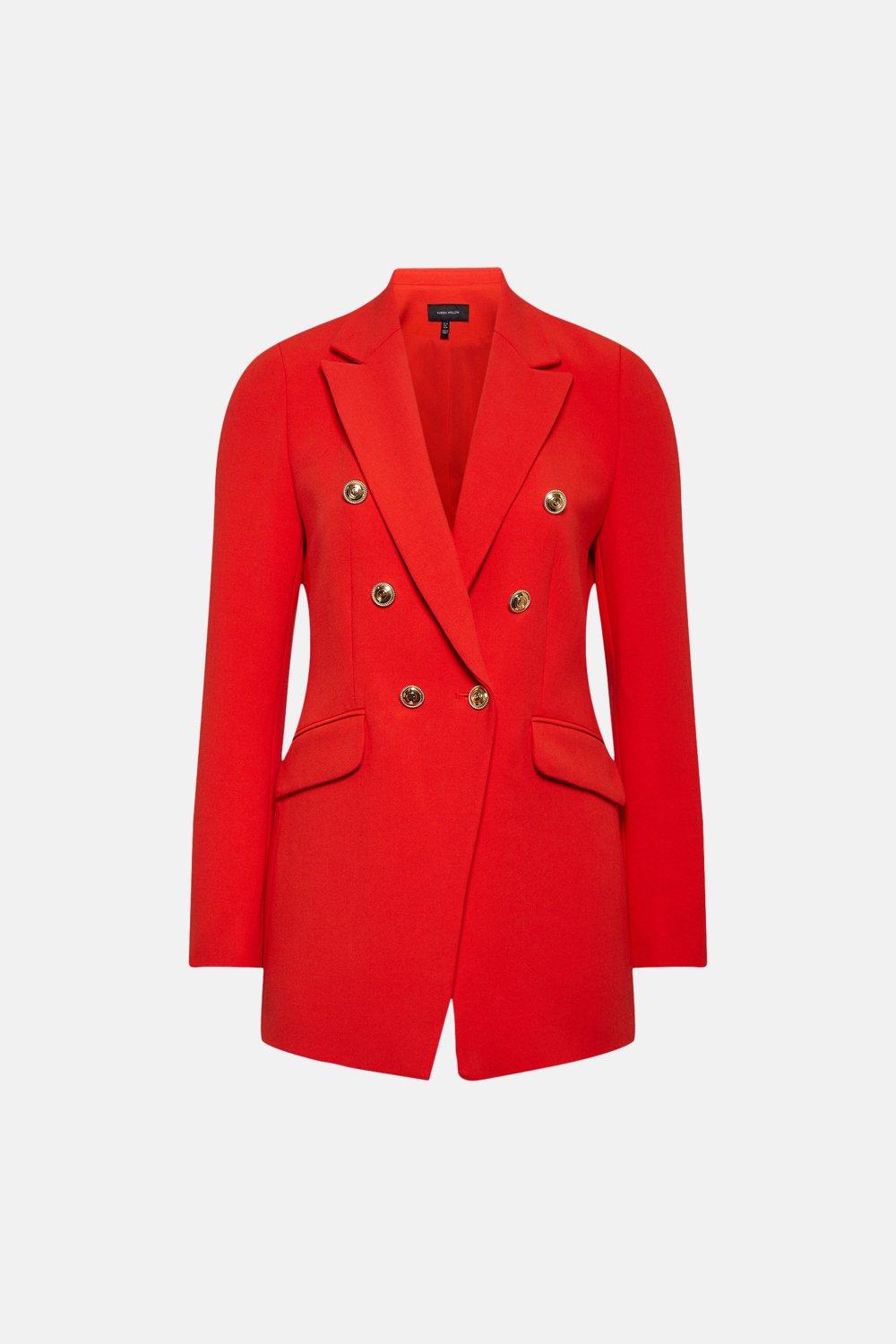 military button blazer