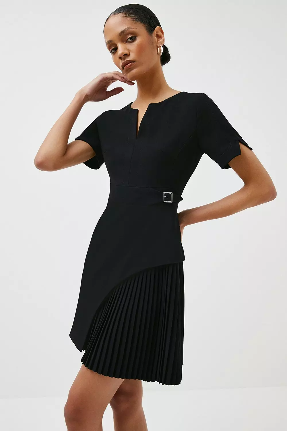 Pleated short clearance dresses