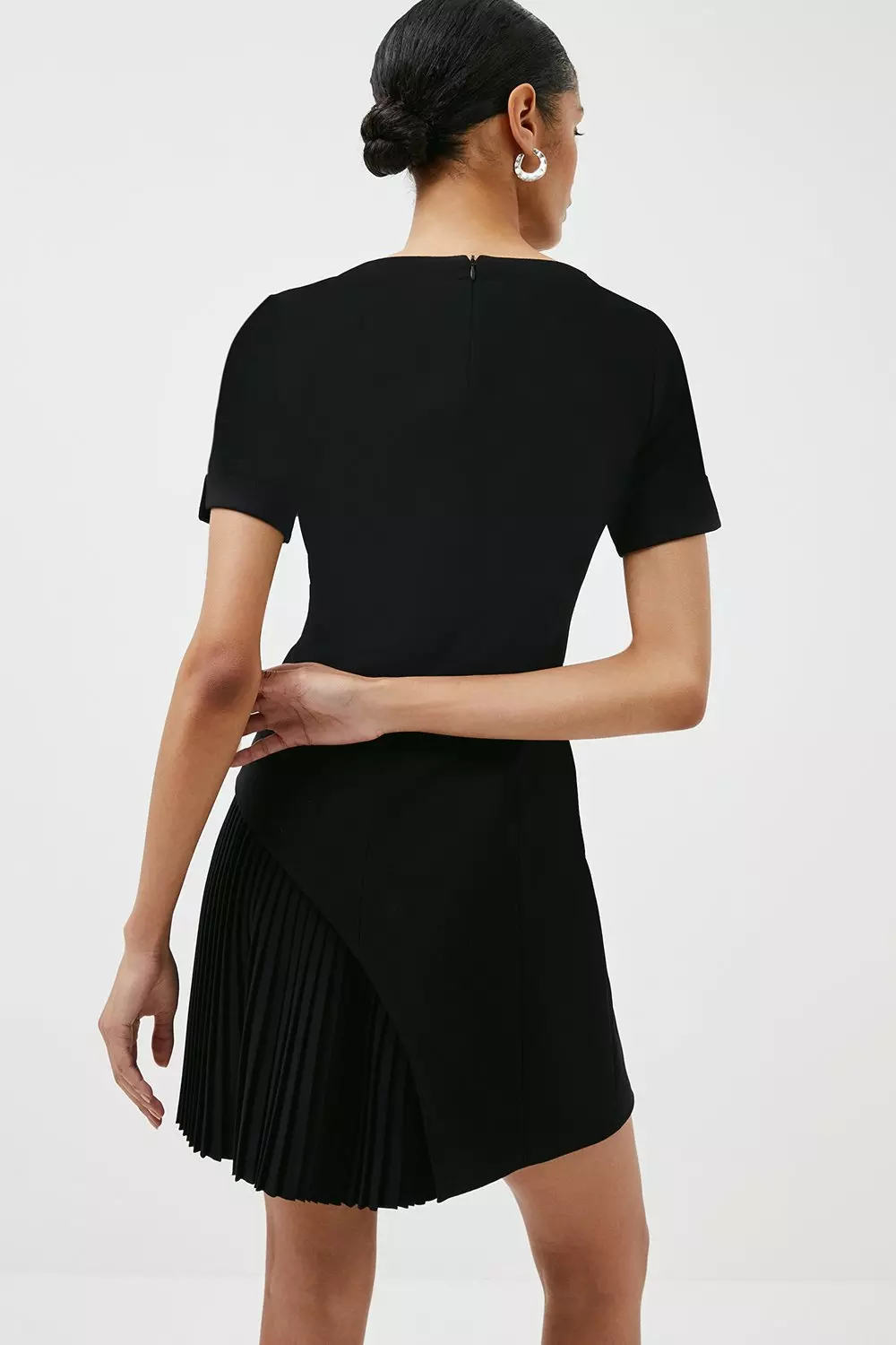 Karen millen pleated hem tailored outlet dress