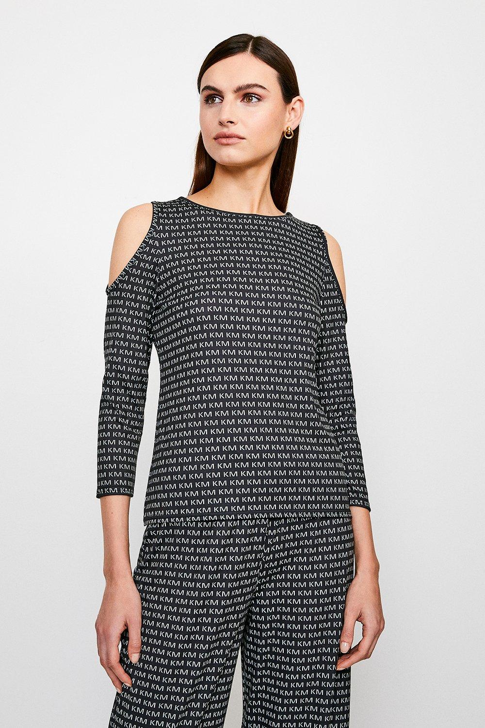 karen millen cold shoulder top