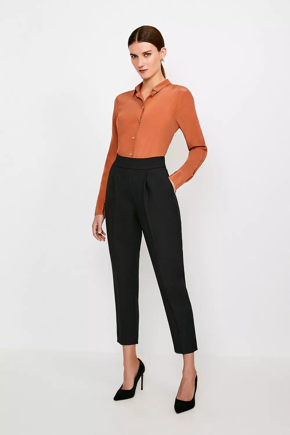 High Waisted Dress Pants | Karen Millen