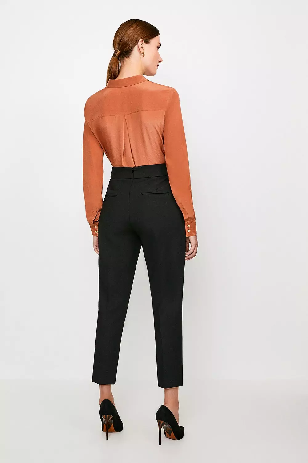 High-waist Dress Pants - Black - Ladies