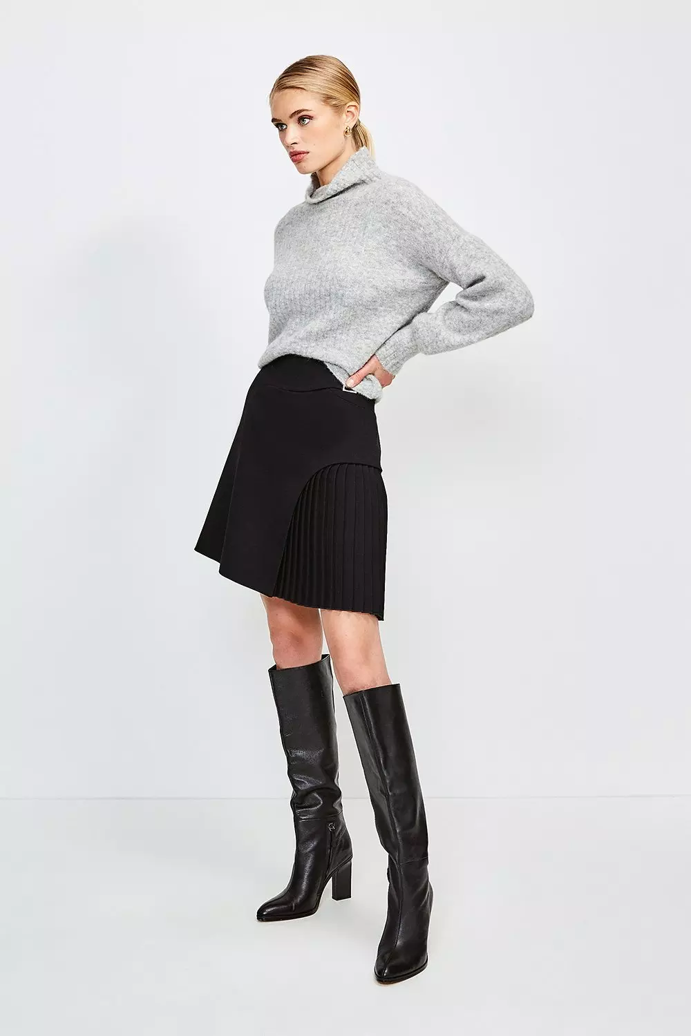 Karen millen pleated mini skirt sale