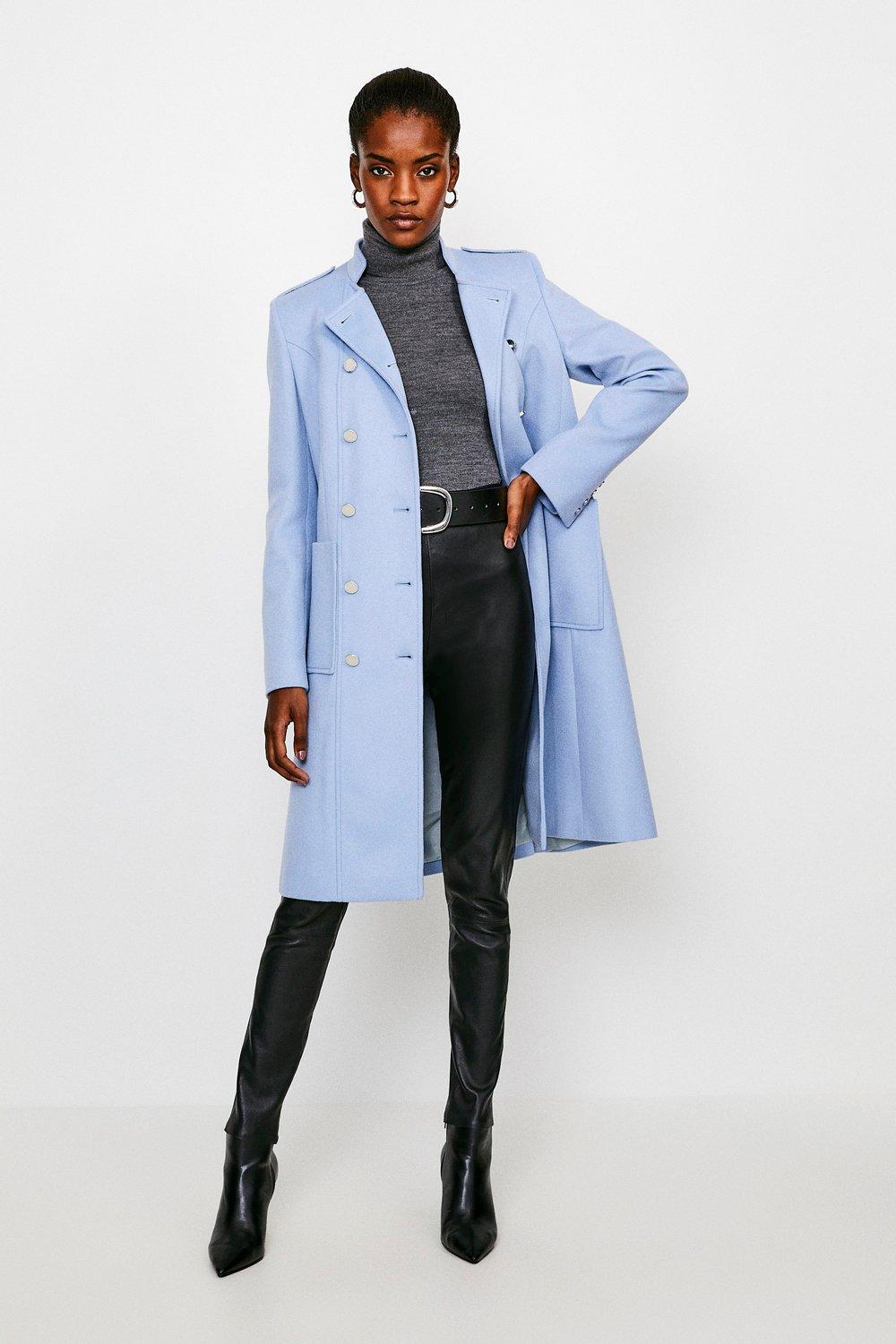 pale blue womens coat