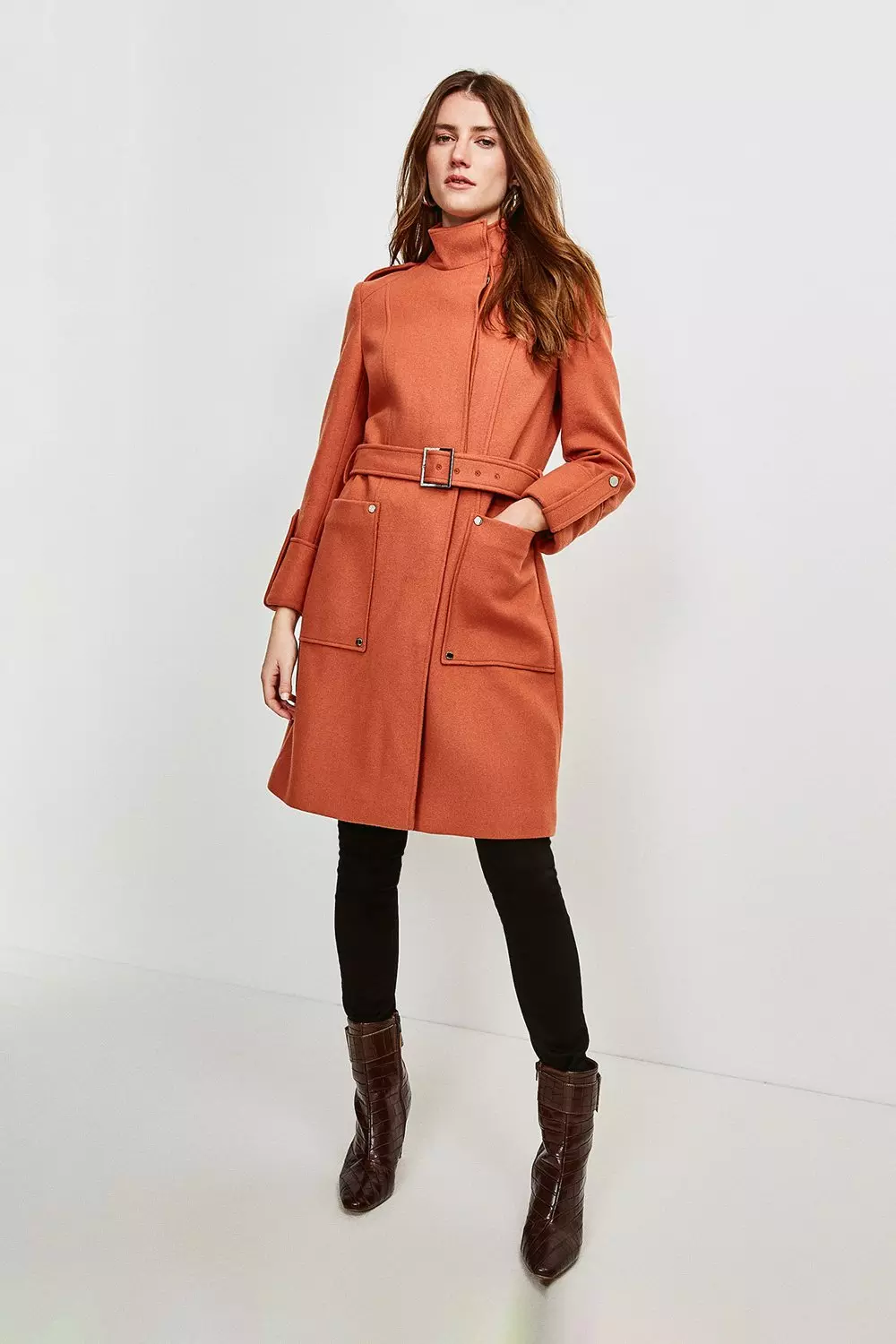 Wool blend sale cocoon coat