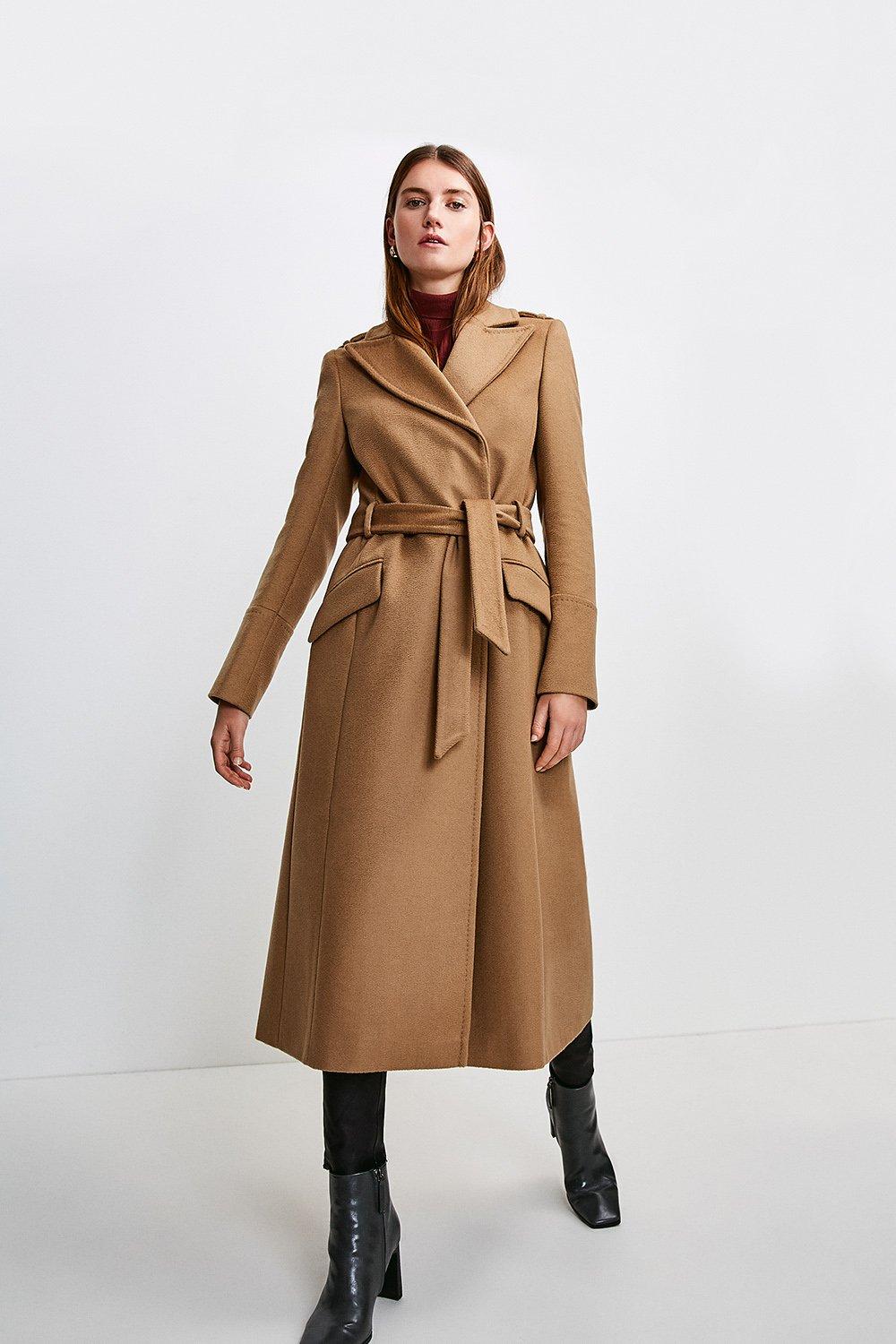 Italian Virgin Wool Luxe Coat | Karen Millen