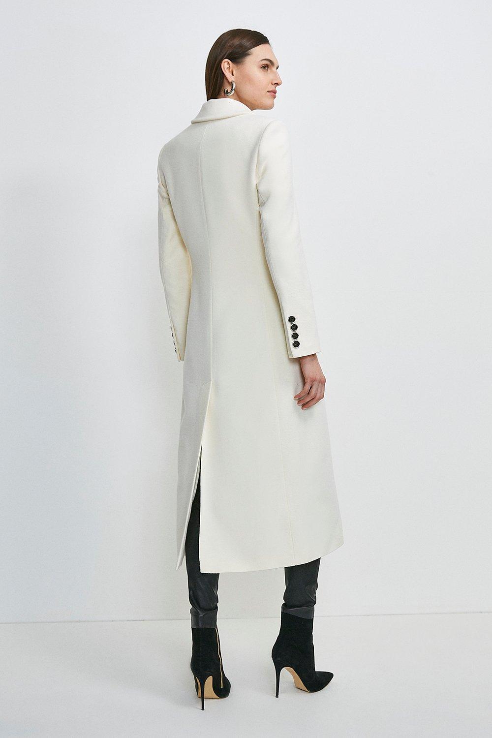 tailored cream coat