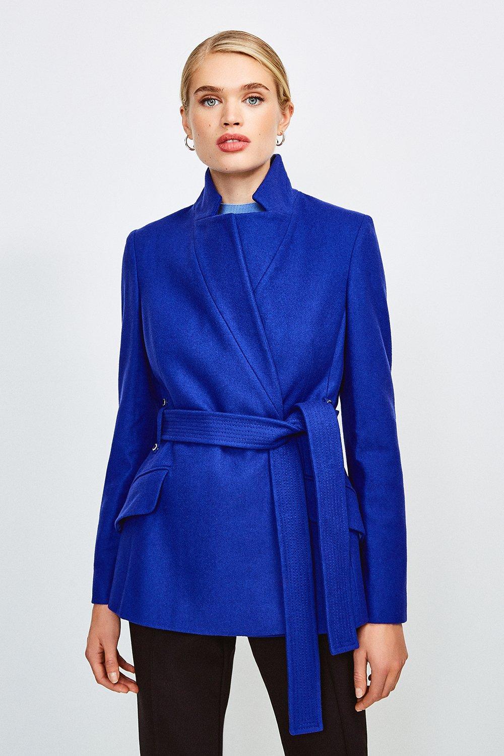 Cobalt blue hot sale wool coat