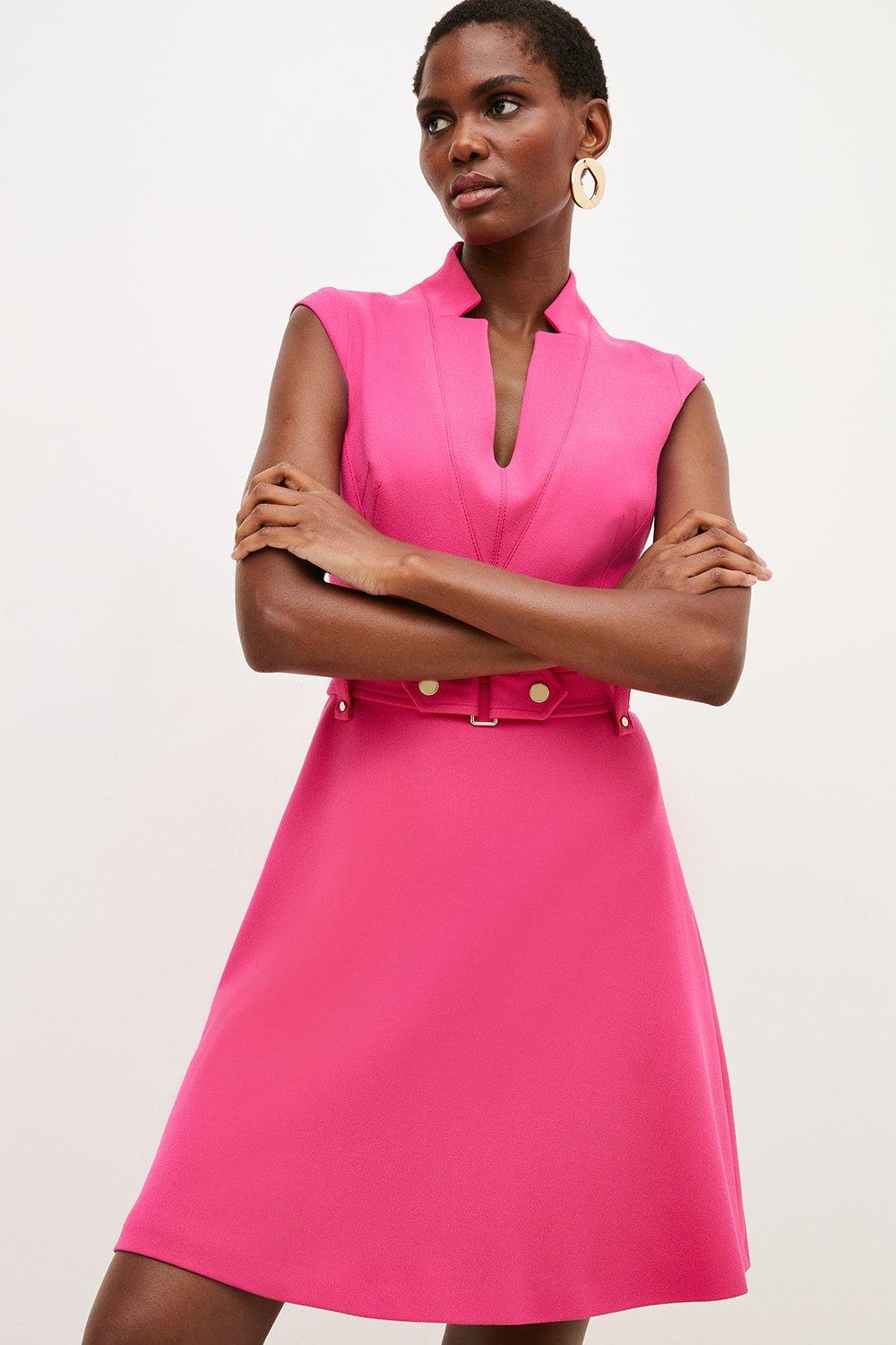 karen millen forever dress magenta