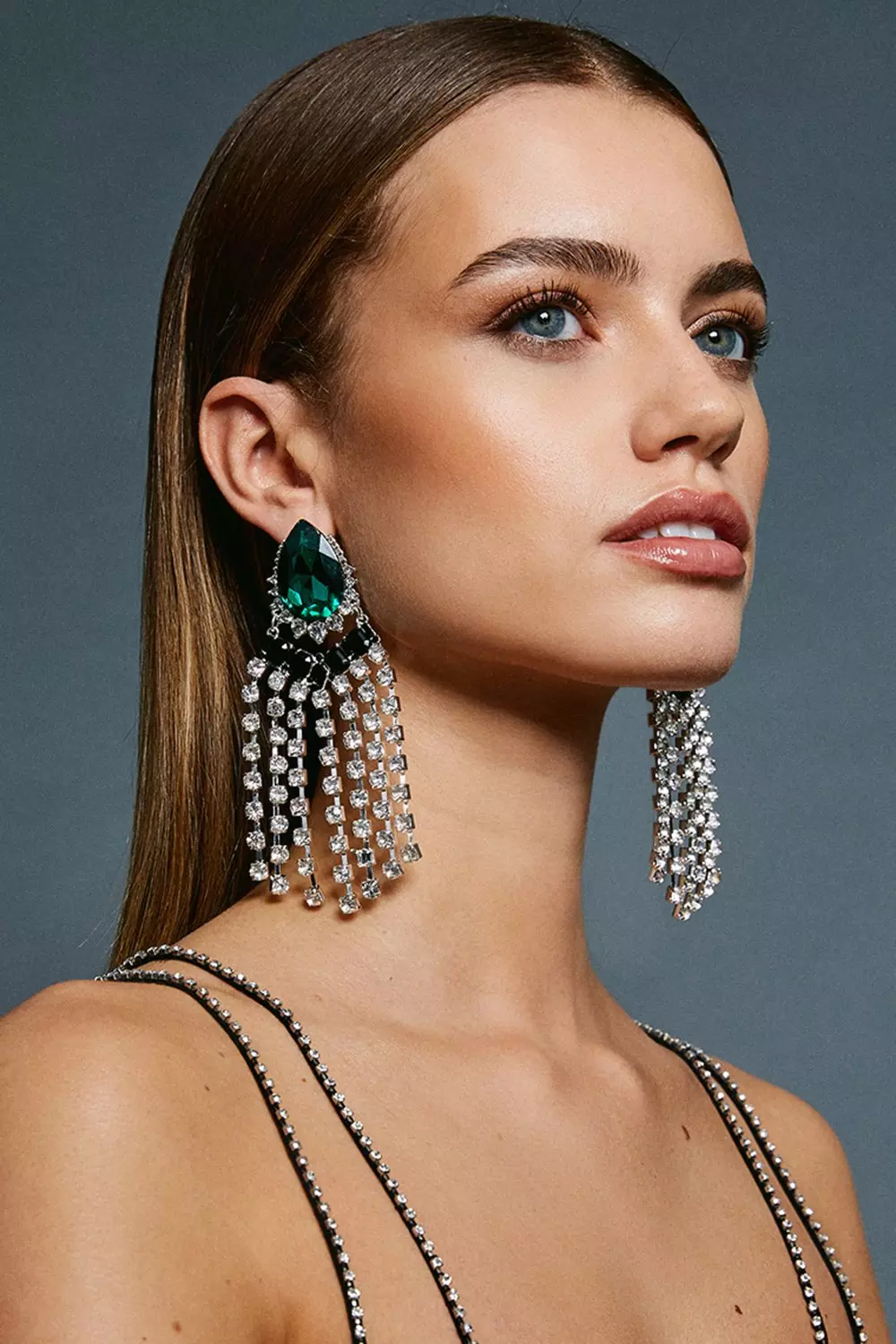 Emerald Statement Earrings Karen Millen