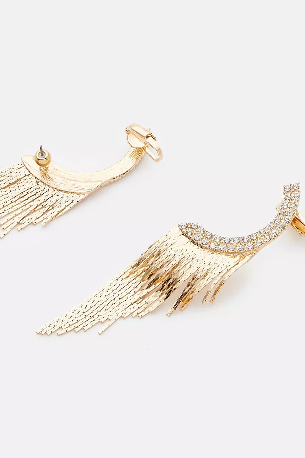 Gold Drop Ear Cuff Earrings