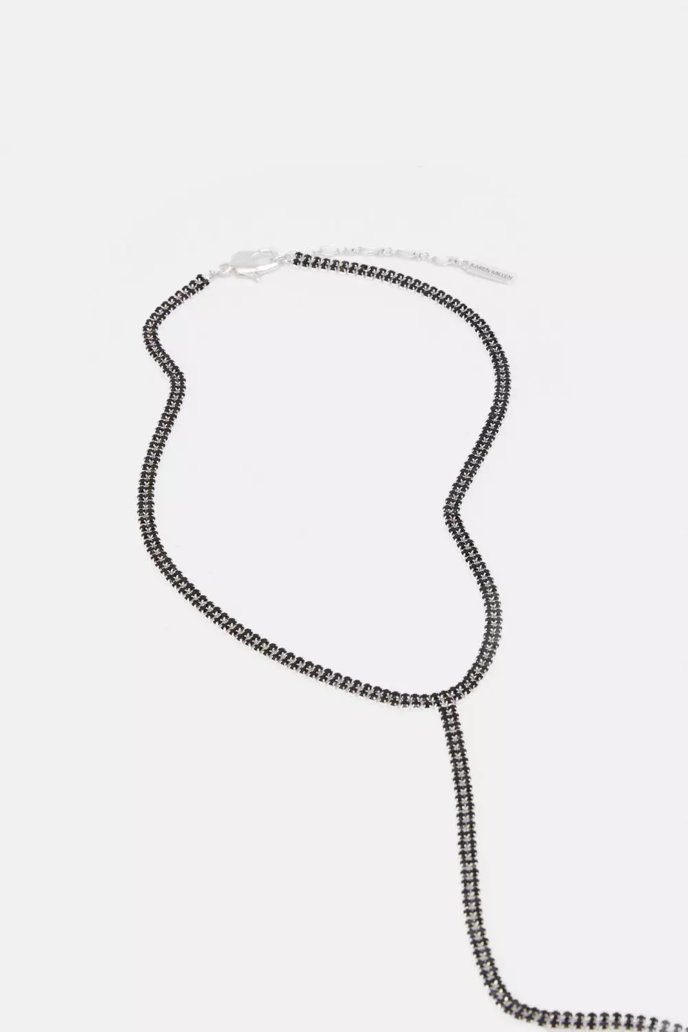 Black drop outlet necklace