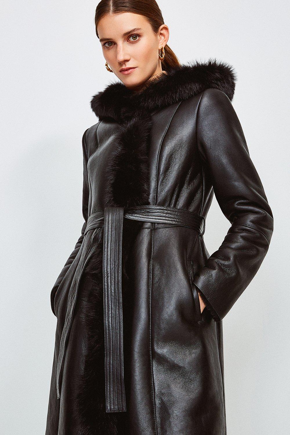 karen millen shearling jacket