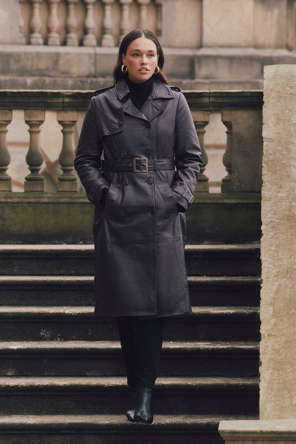 plus size trench coat uk