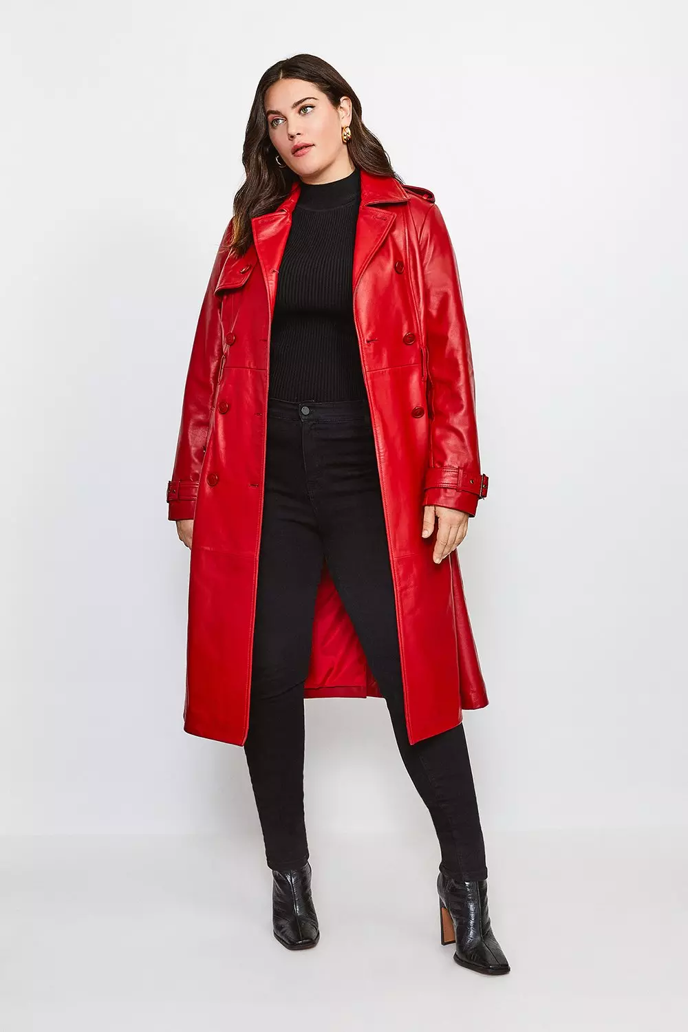 Plus size hot sale vinyl coat