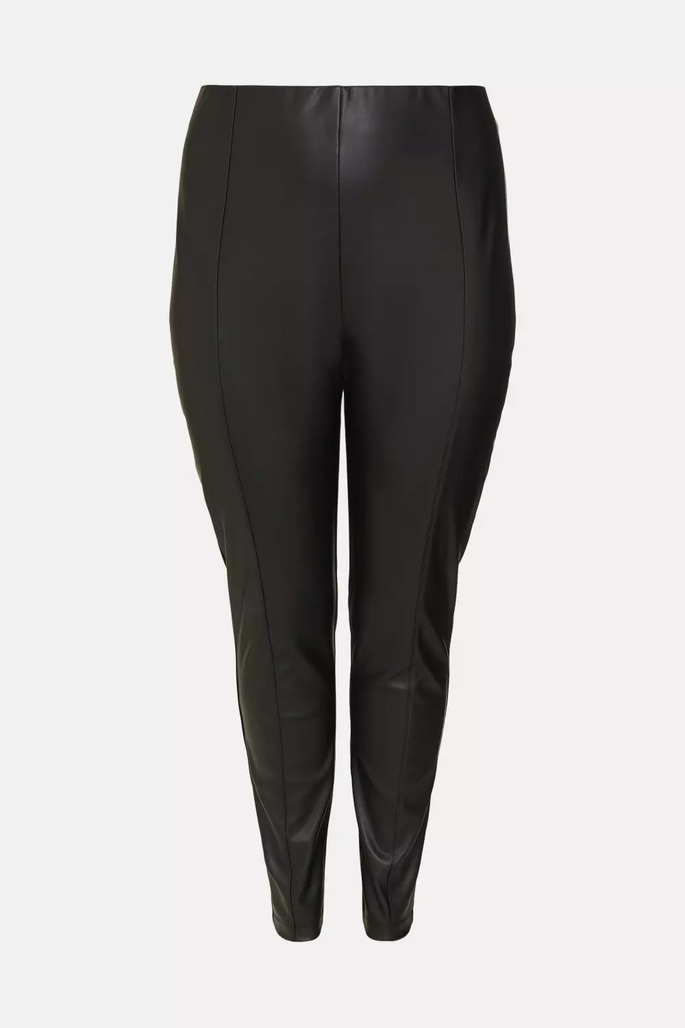 Plus Size Faux Leather And Ponte Leggings