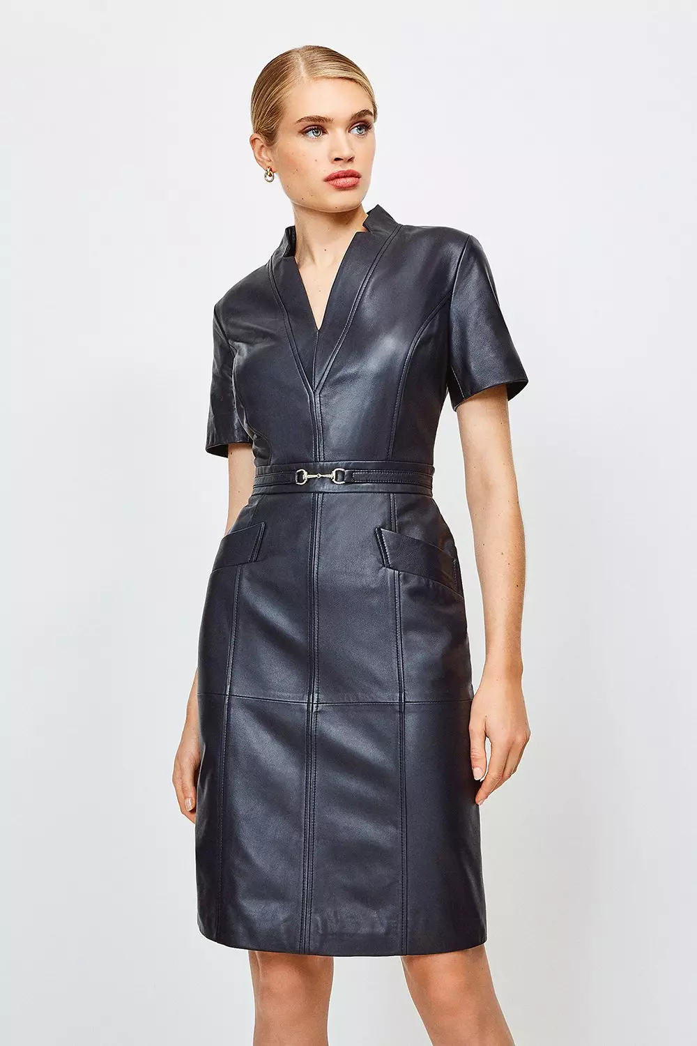 Karen millen hotsell faux leather dress