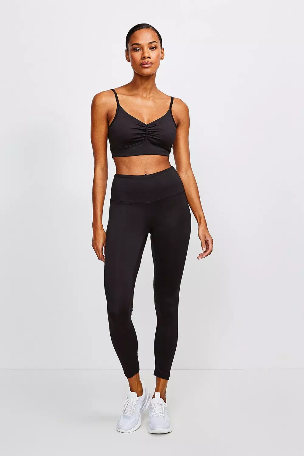 Ruched 2024 black leggings