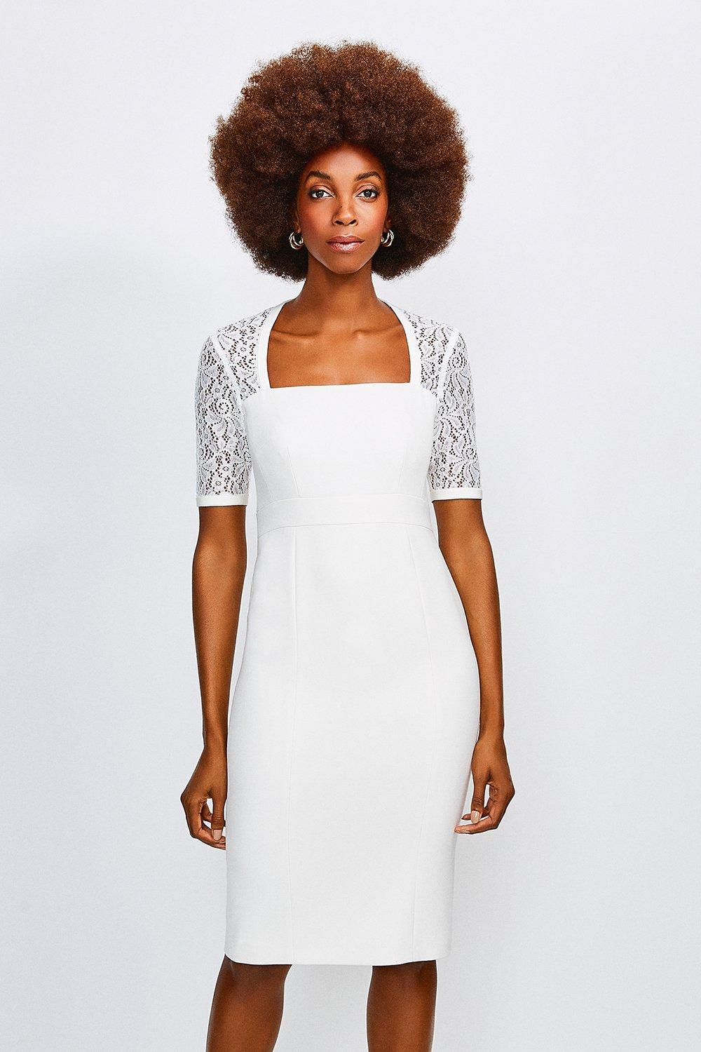 karen millen white lace dress