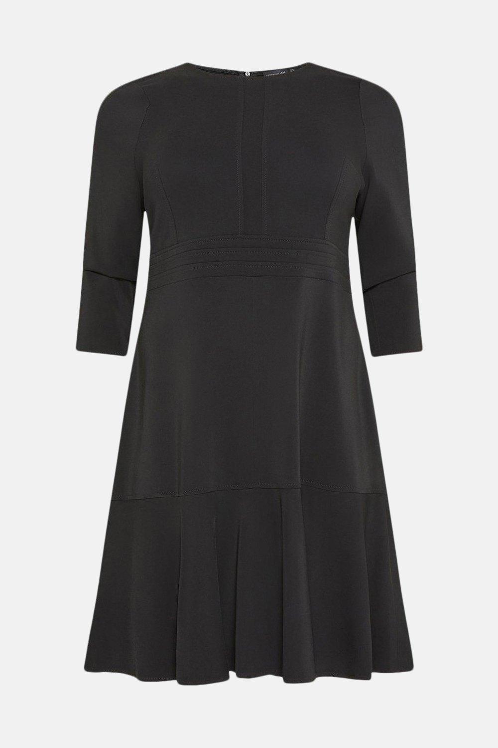 black ruffle hem dress