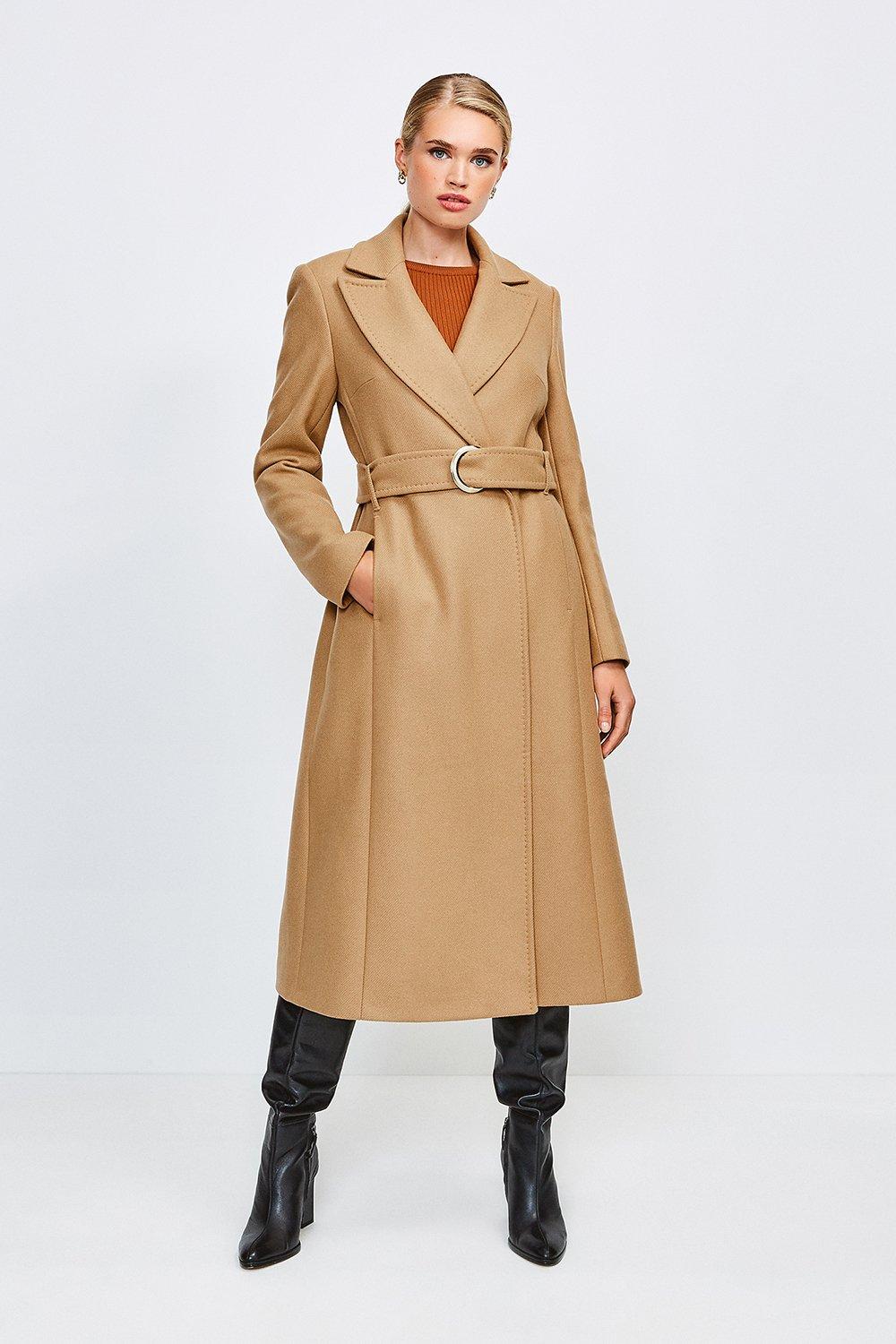 belted coat wool