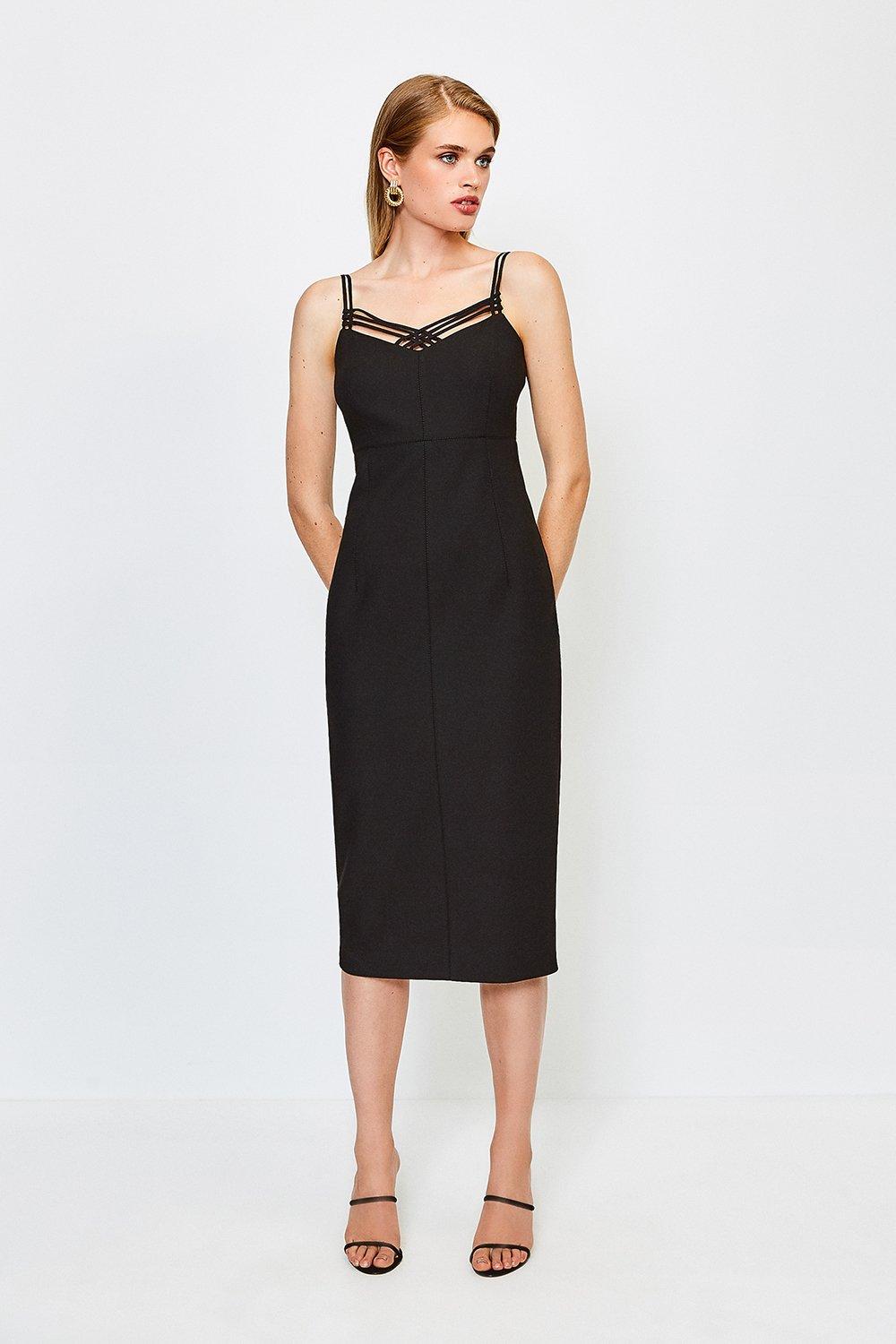 karen millen strappy pencil dress