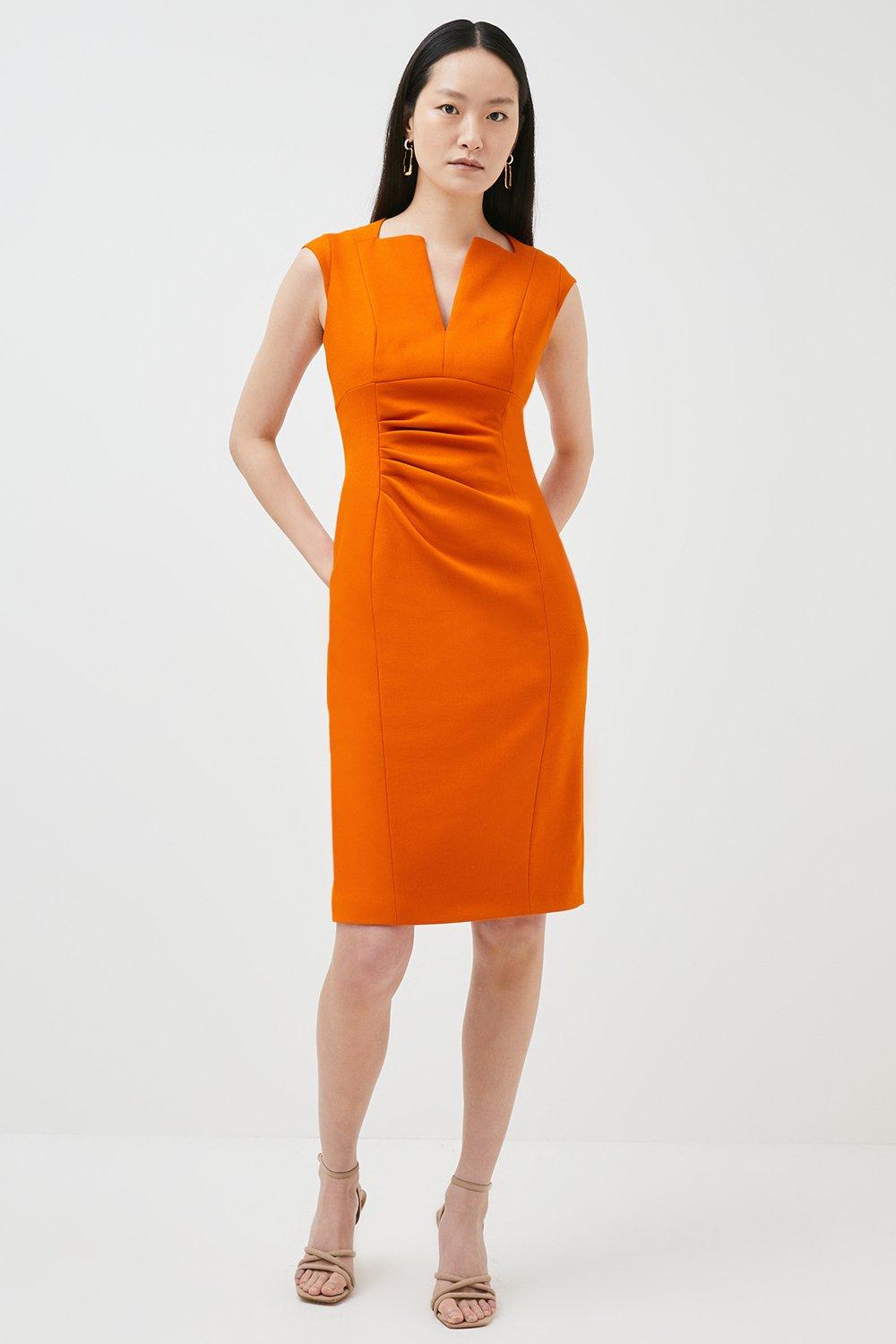 Karen millen orange outlet dress