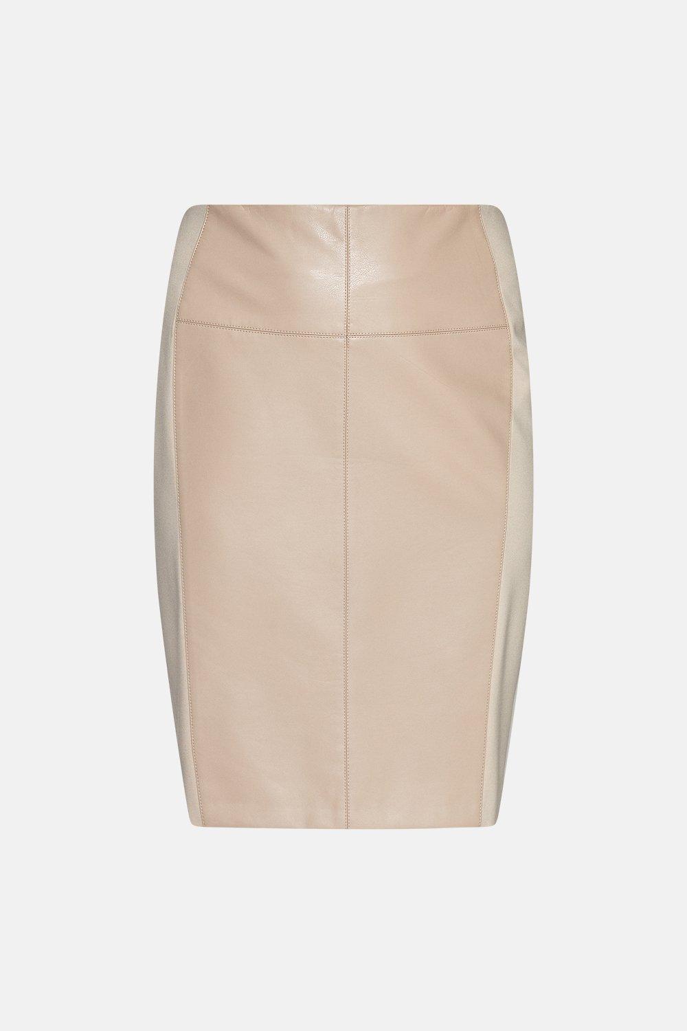 karen millen faux leather skirt