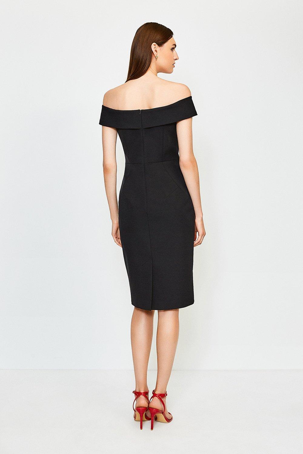 black bardot gown