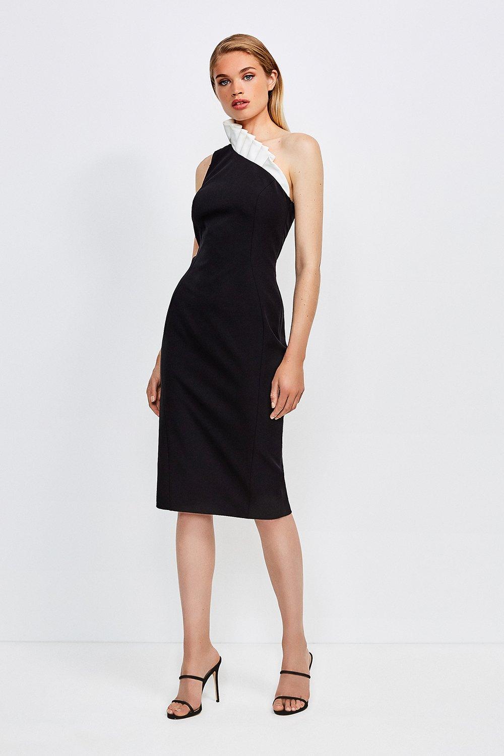 karen millen asymmetric leopard lace dress