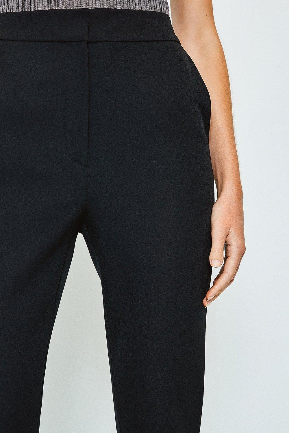 black tailored skinny trousers