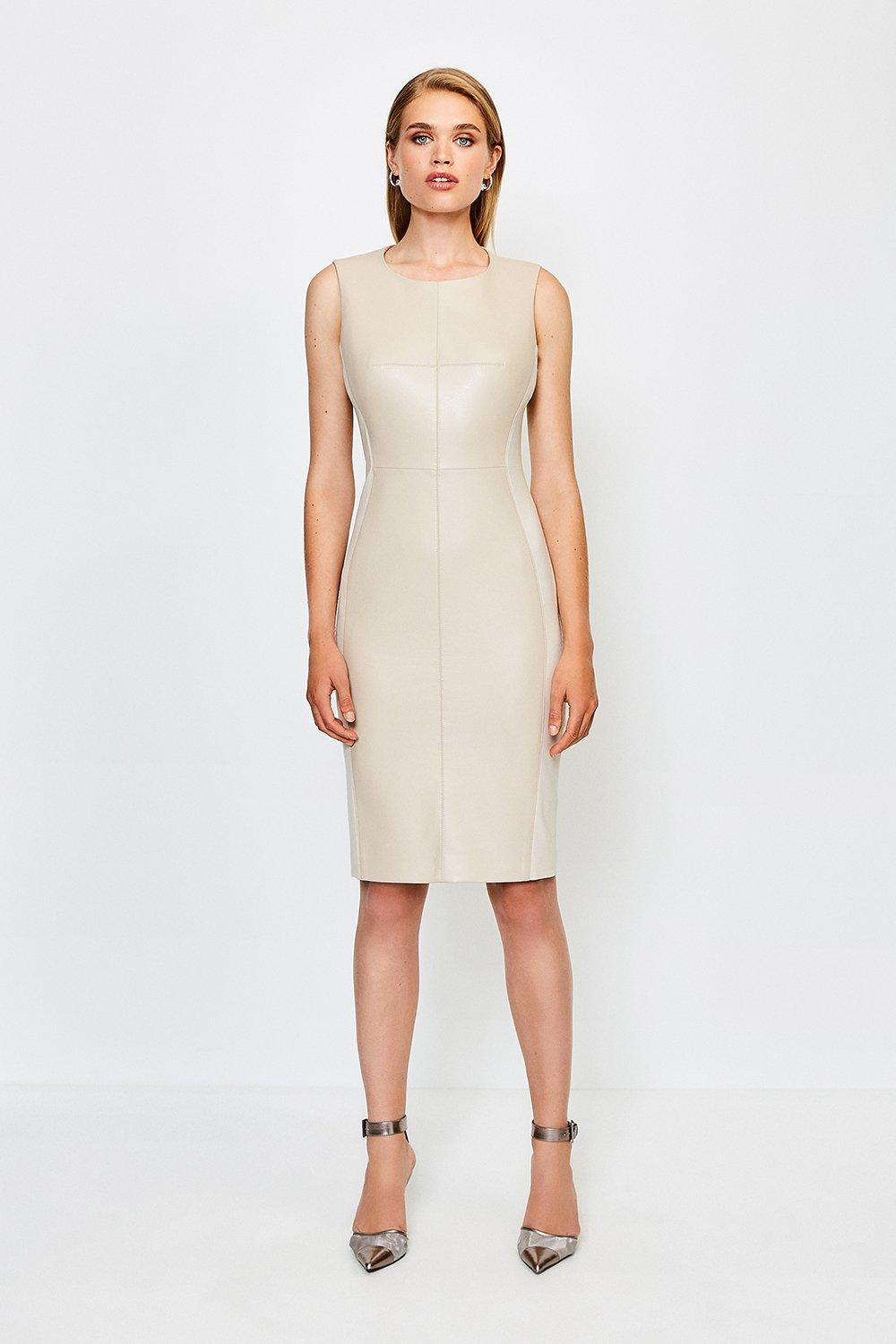 karen millen leather dress